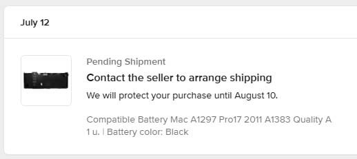 Battery order