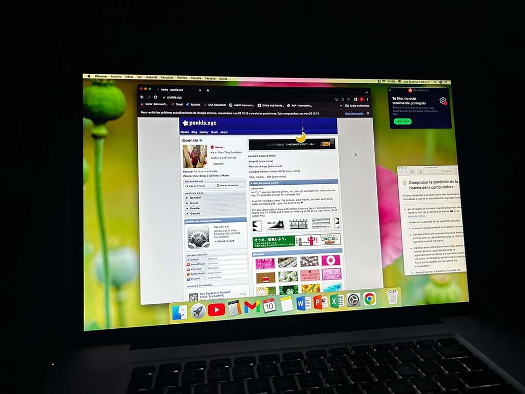 My website on the Mac