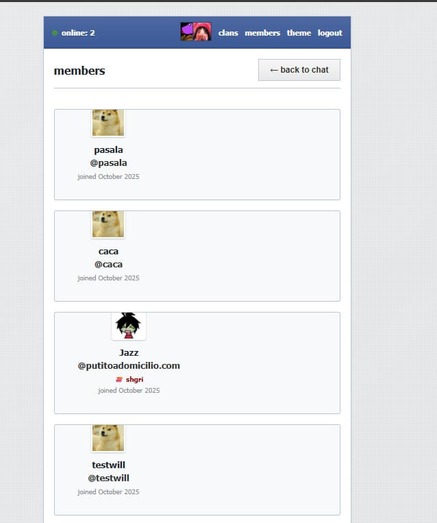 Members view