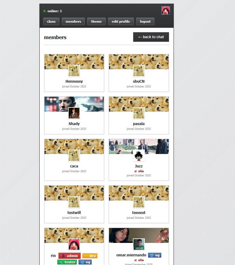 Dark theme UI